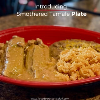 Smothered Tamale Plate